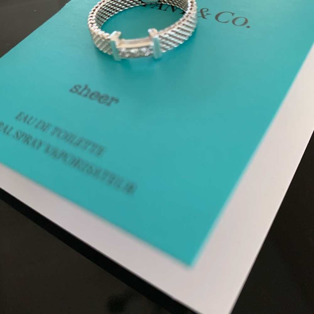 Tiffany & Co. Sterling Silver 925 3 diamonds Ring